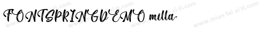 FONTSPRINGDEMO milla字体转换